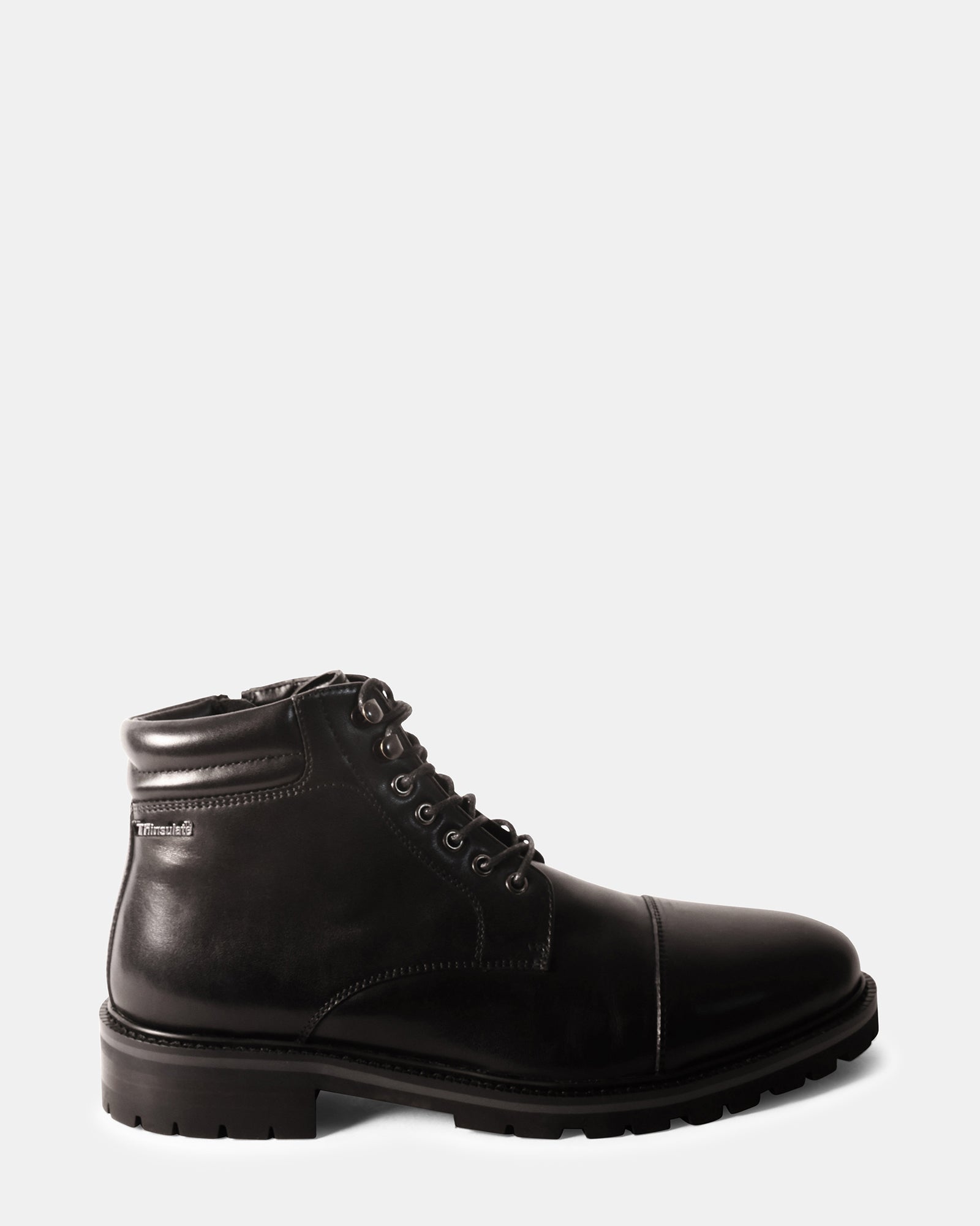 SERGIO Black Leather Waterproof Boots Men's Designer Boots