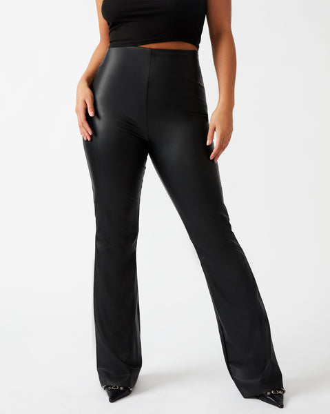 CITRINE Black Vegan Leather Pant  Women's Designer Pants – Steve Madden  Canada