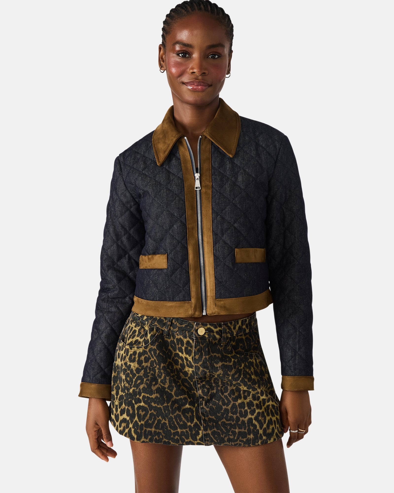 Steve Madden Giacca Donna In Finto Montone - Austen Jacket - Stile Aviatore