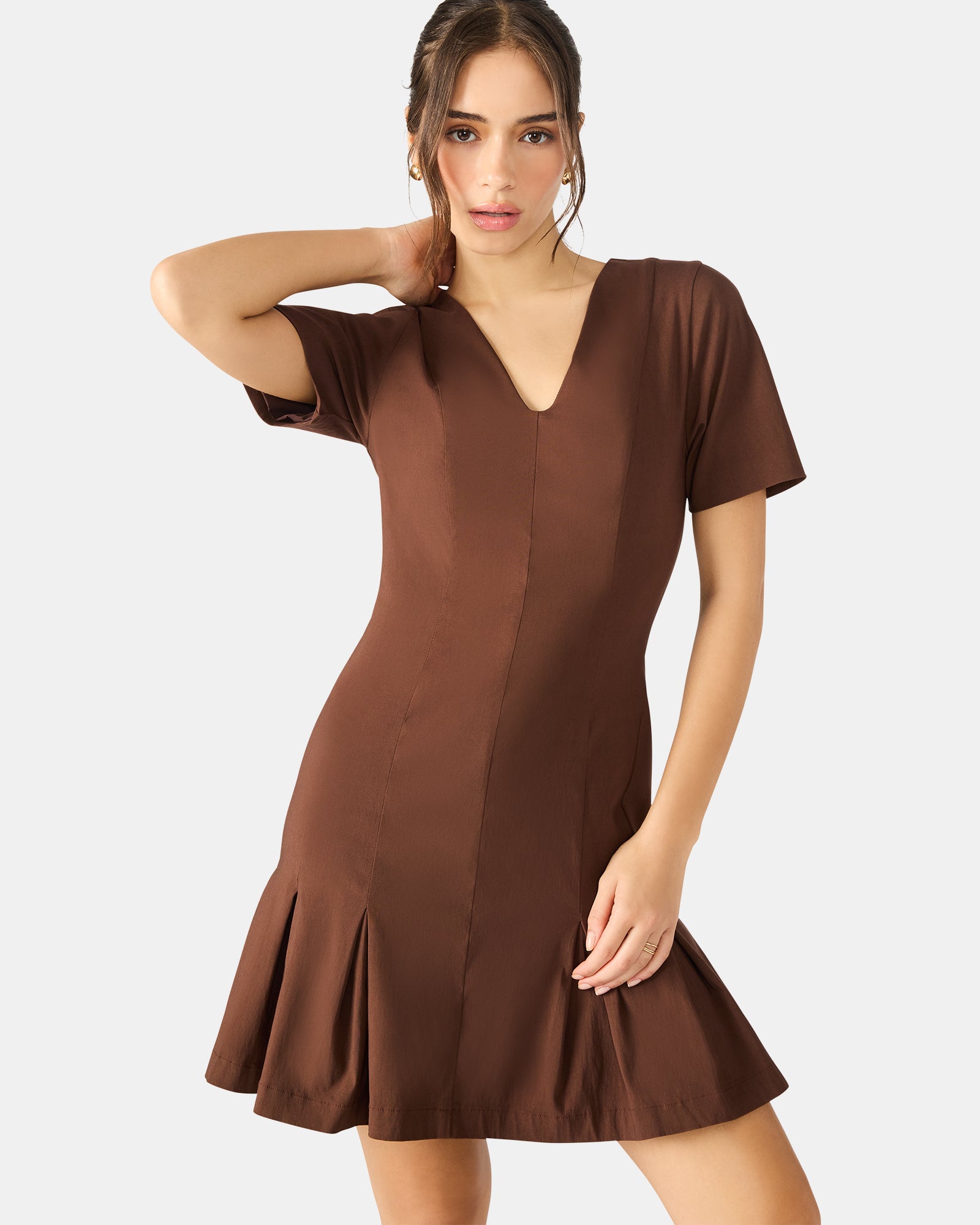 MARIE Brown Mini Dress