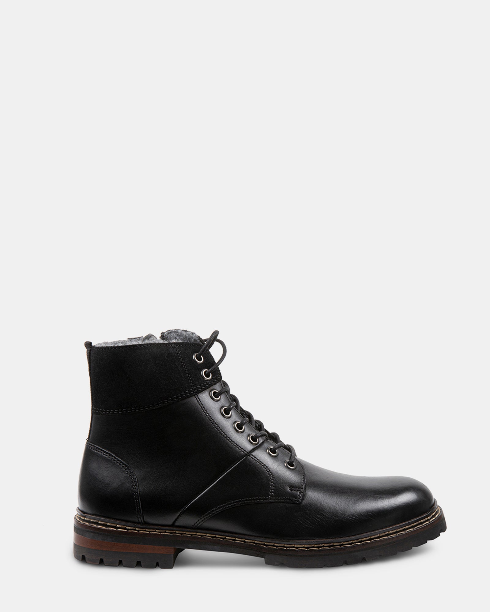 STRATUSF Black Leather Men's Boots | Men's Designer Boots Steve Madden Canada STRATUSF Black Leather Men's Boots | Men's Designer Boots Steve Madden Canada