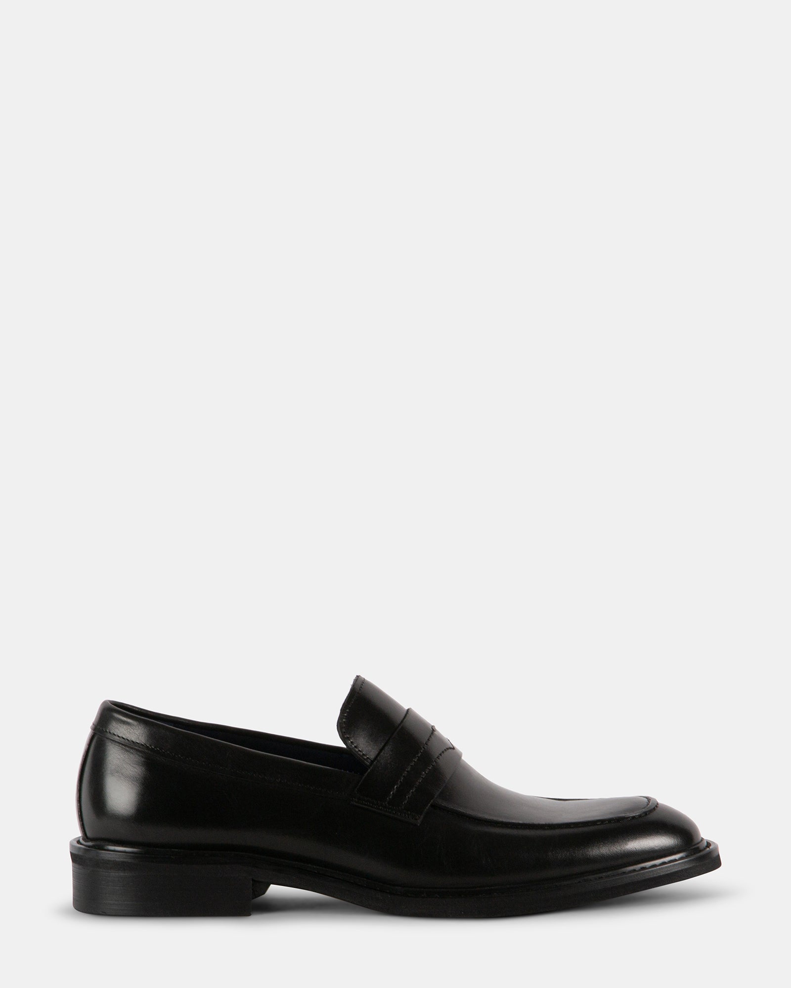 MAMMOTH Black Leather Dress Loafers | Men's Designer Shoes – Steve