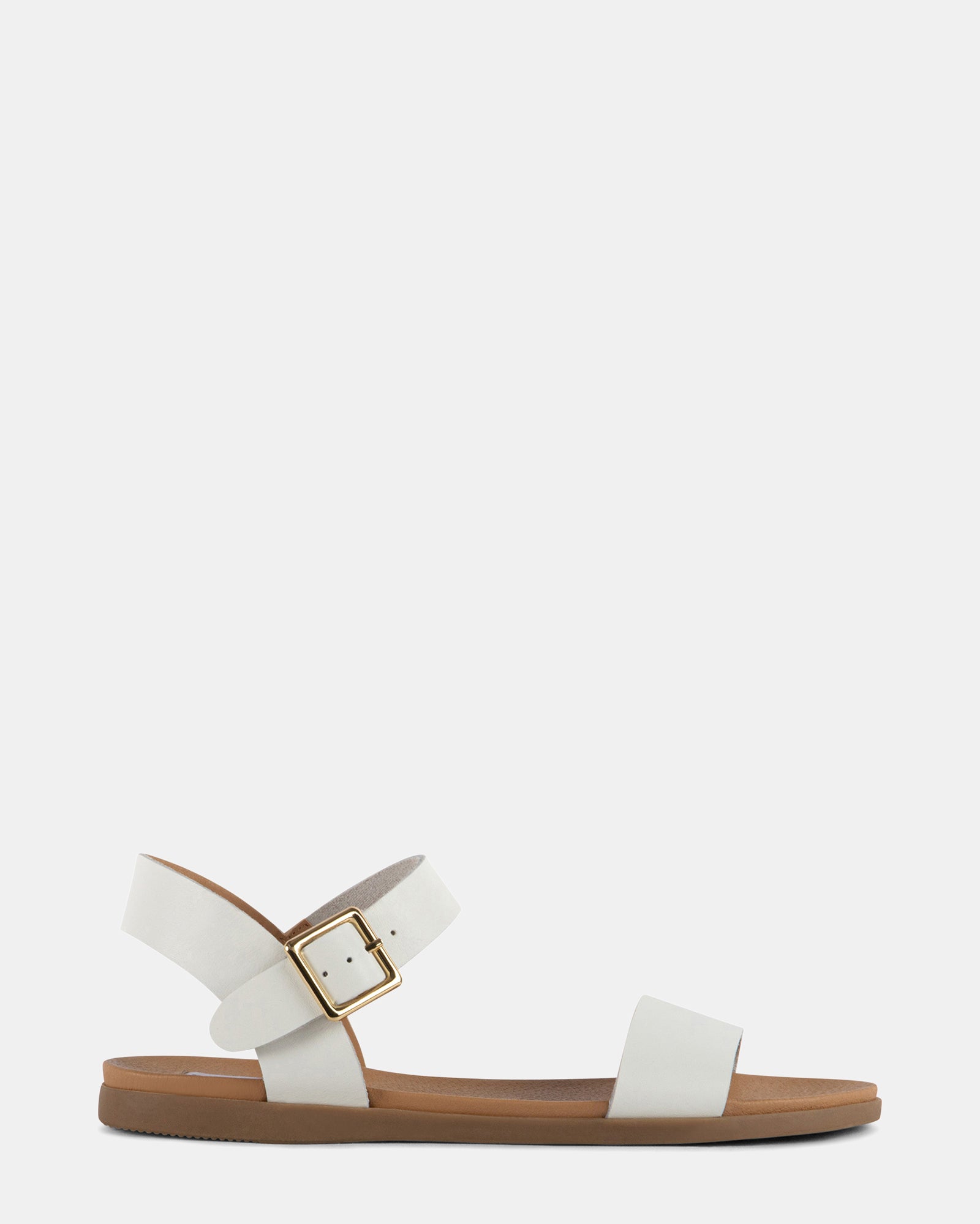 DARYN White Leather Strappy Sandals Women's Designer Sandals