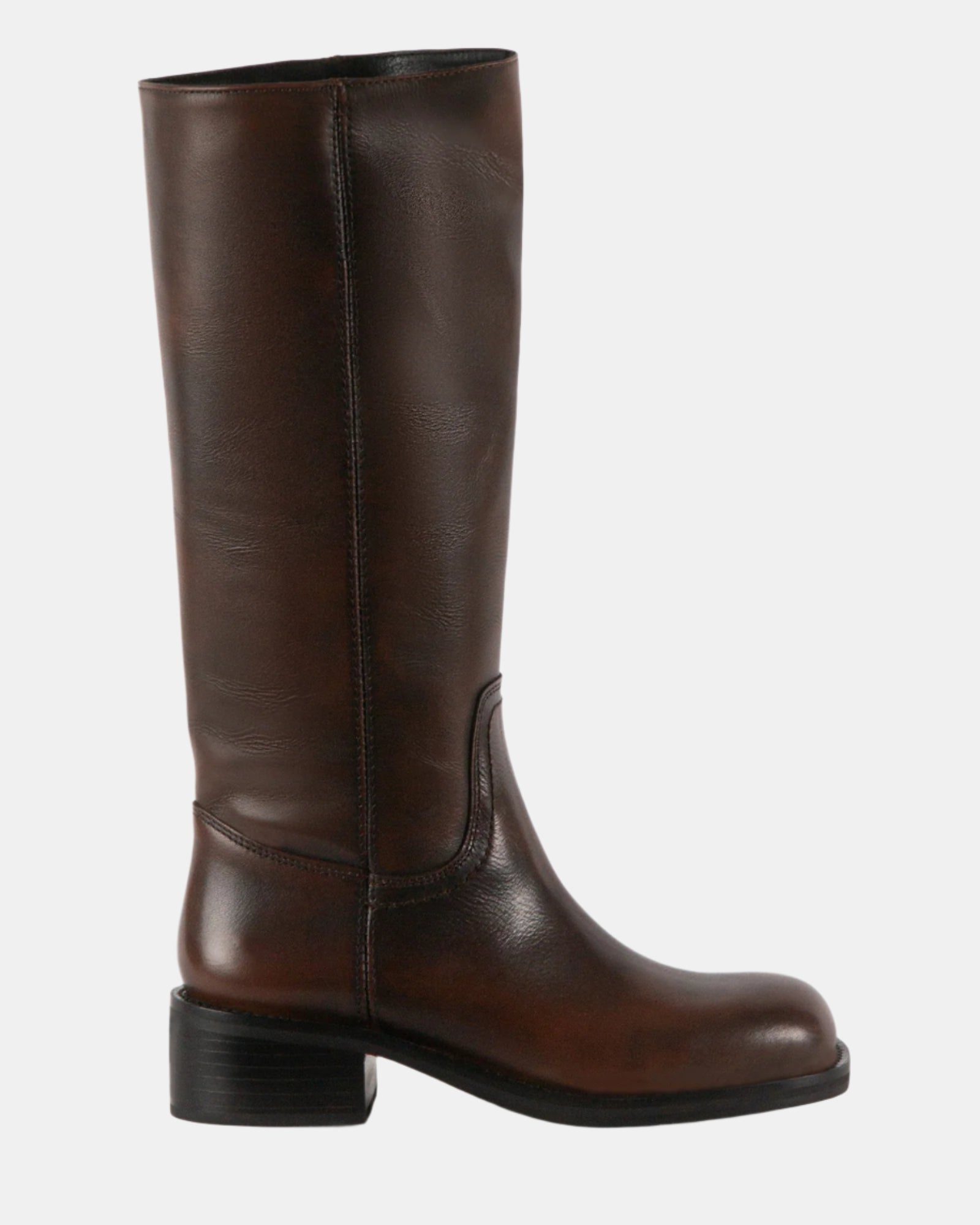 RIGGSS Brown Leather Knee High Boot Women's Designer Boots