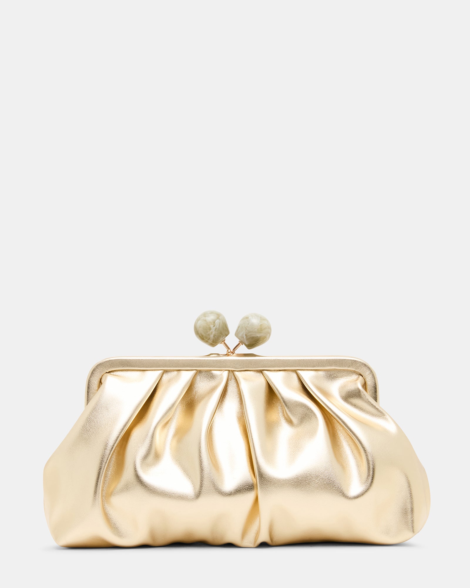 BMARISOL Gold Kiss Lock Clasp Chain Strap Clutch | Women's