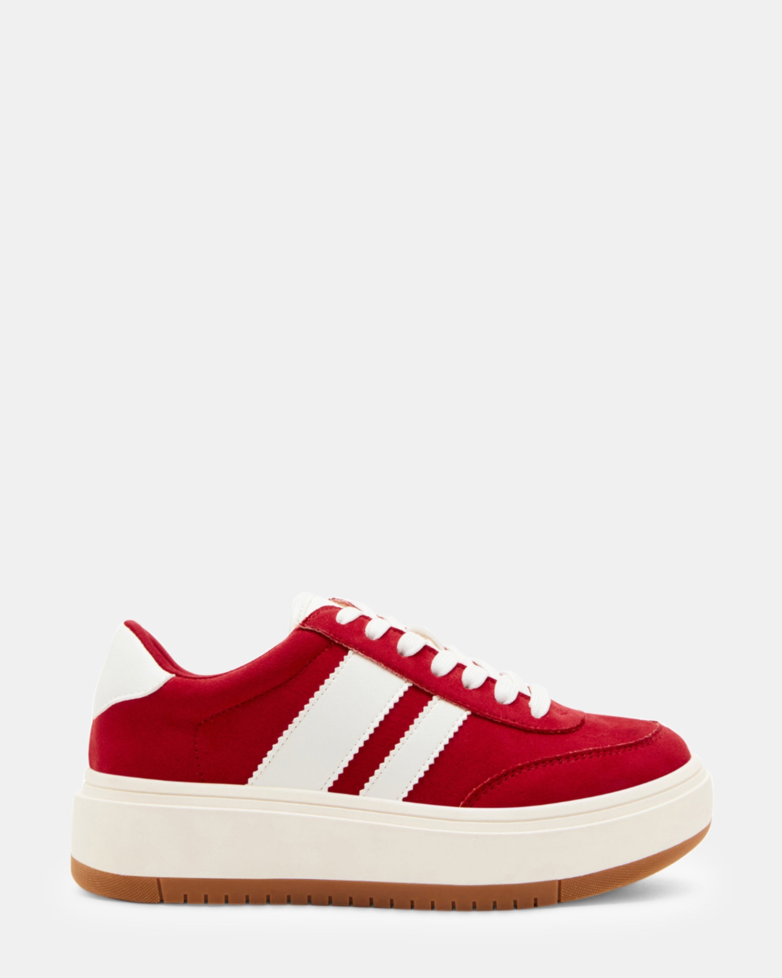 Sandal Steve Madden Belle Platform Sneaker NAVIDA Red Multi Platform Low-Top Sneaker Women's Designer