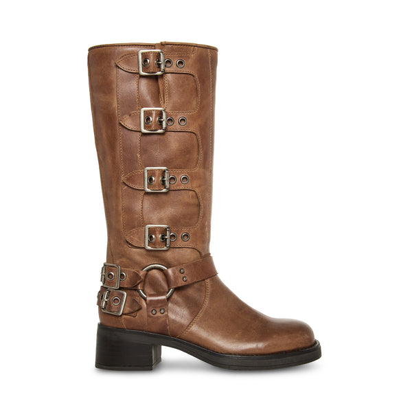 Snart Evaluering Bourgogne BROCKS Brown Leather Knee High Boots | Women's Designer Boots – Steve  Madden Canada