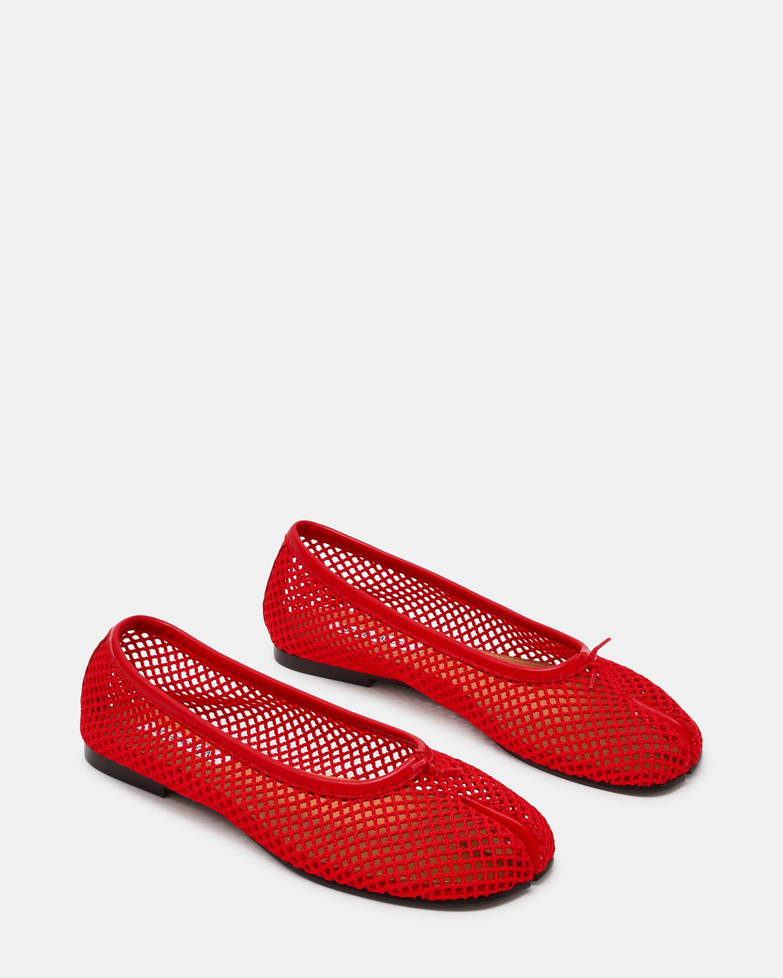 CALICO-M Red Split Toe Tabi Mesh Flat | Women's Designer Flats