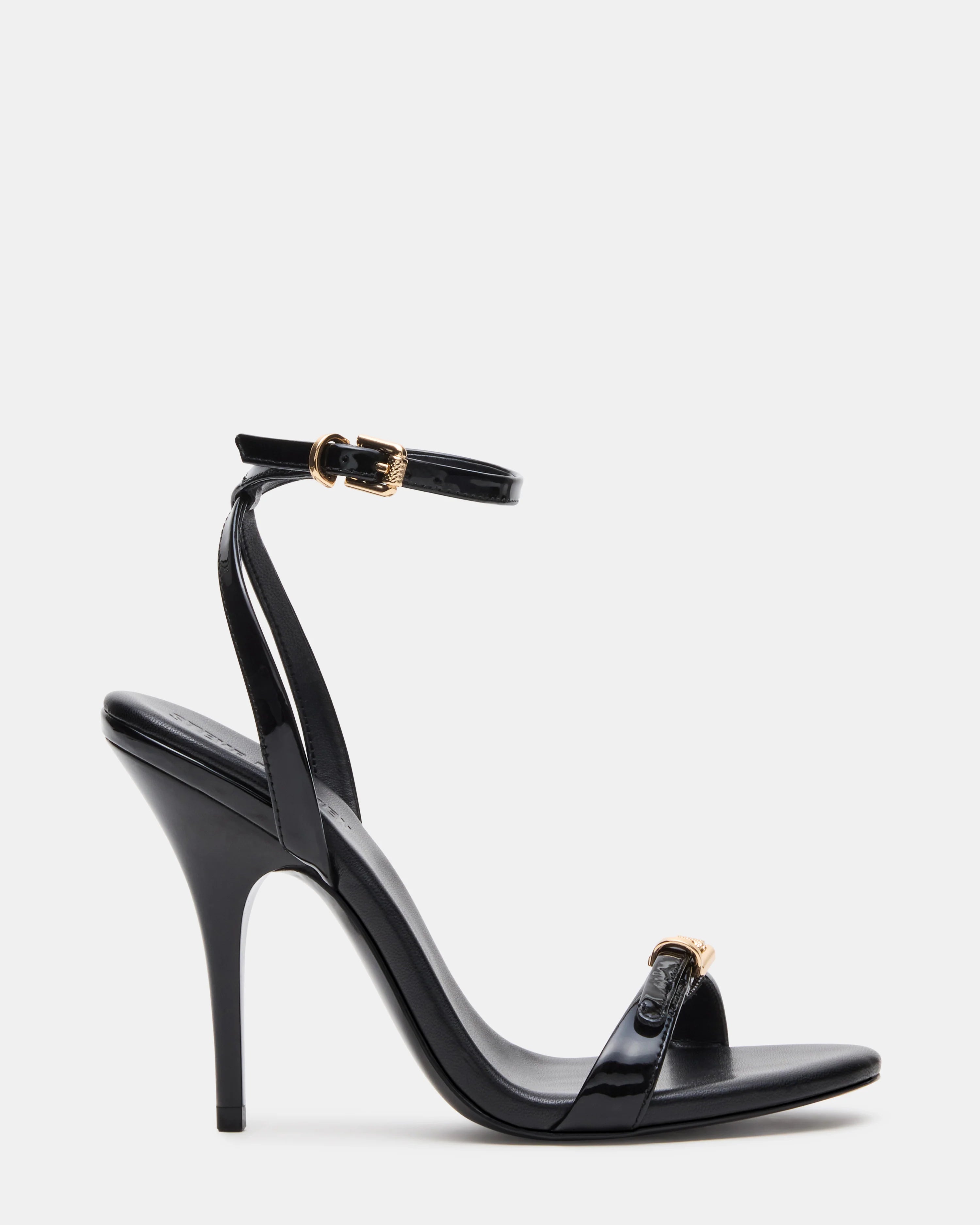 FOXX Black Strappy Stiletto Heel | Women's Designer Heels – Steve
