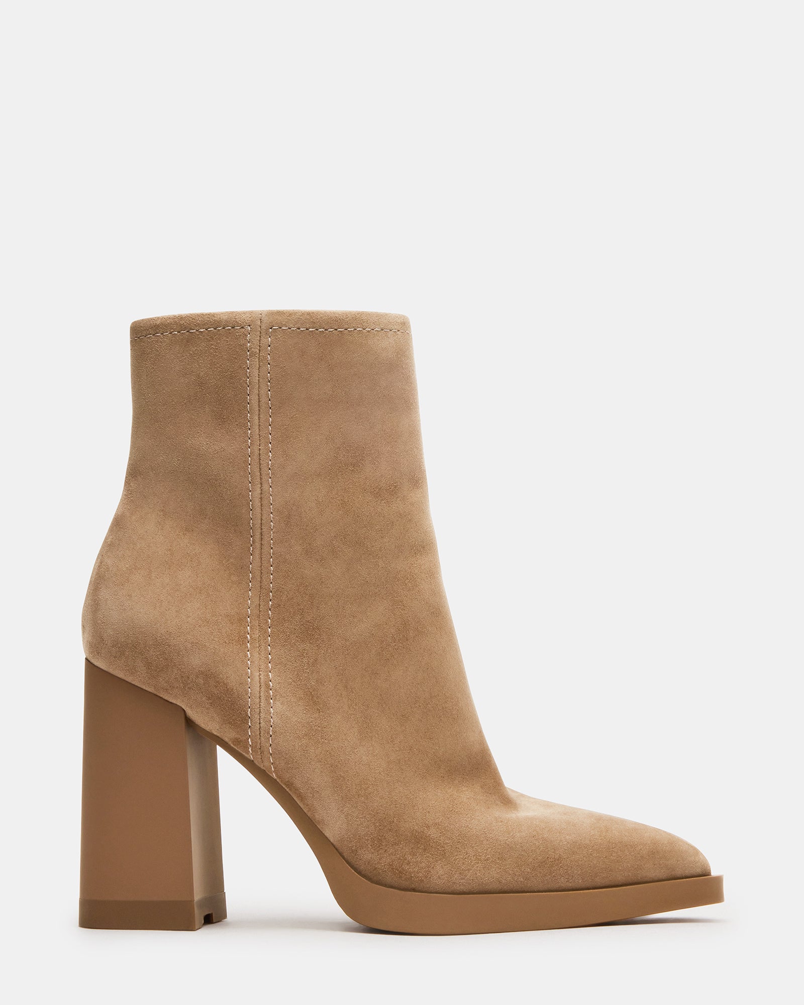 HOT Tan Suede Ankle Tan High Ankle Boots HARDEN Tan Suede