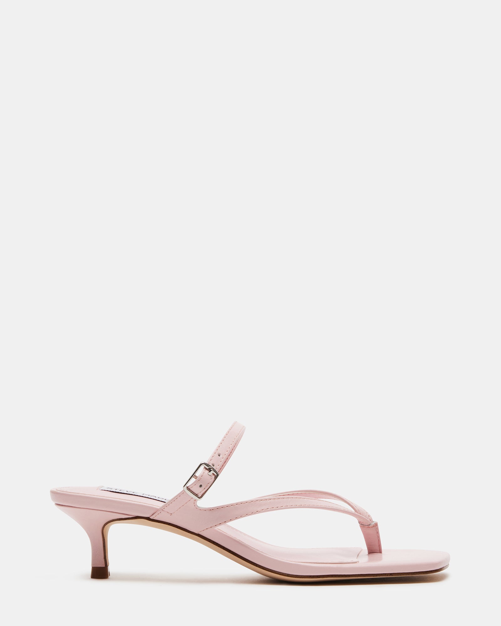 JESSA Pink Leather Strappy Kitten Heels | Women's Designer Shoes – Steve  Madden Canada