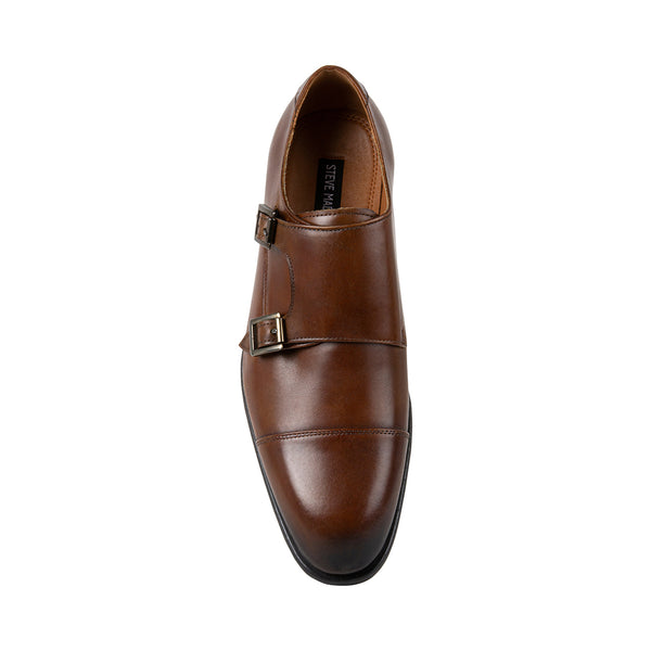 LENIN Tan Leather Men's Dress Shoes Men's Designer Dress Shoes