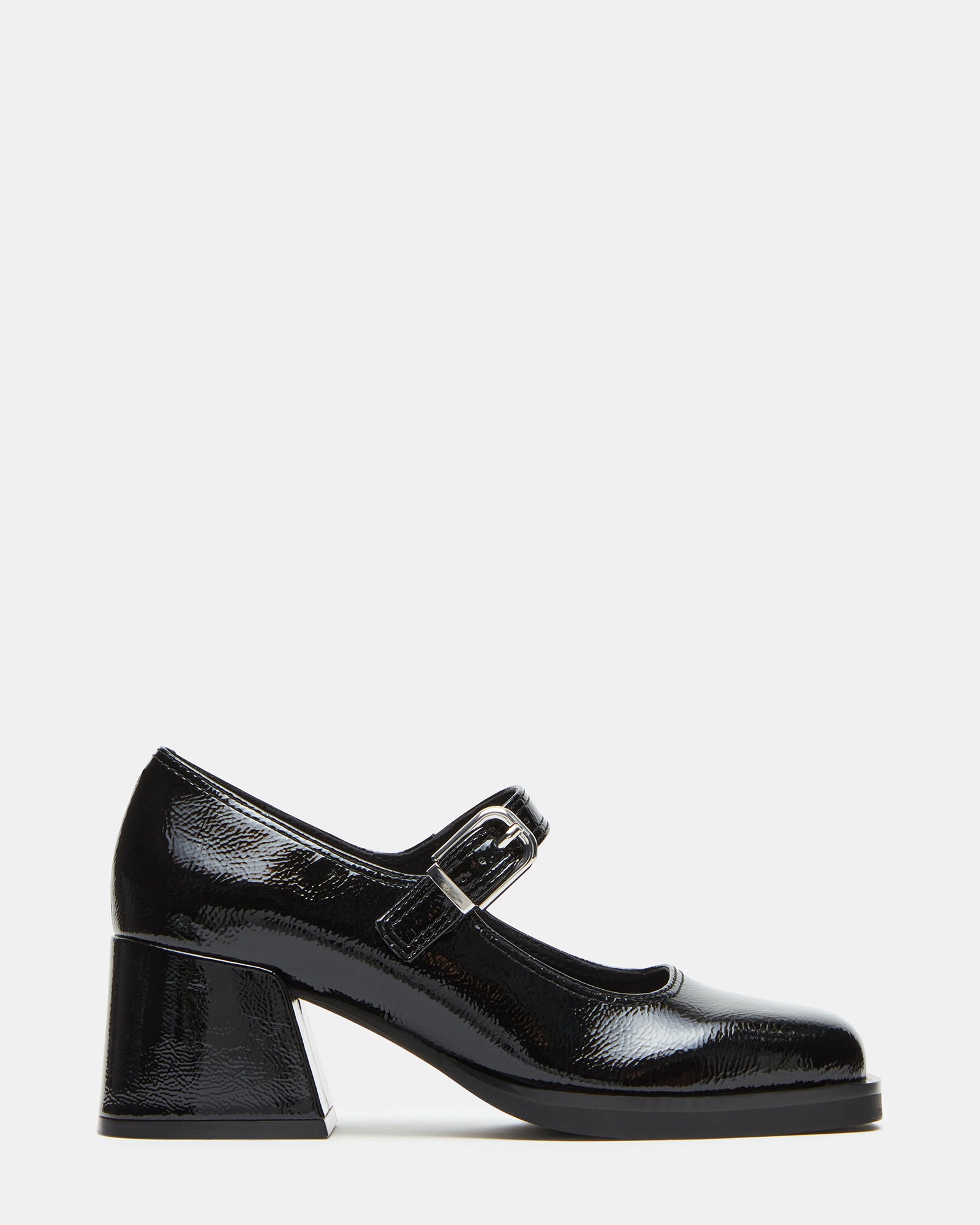 LISBON Black Patent Mary Jane Heels Women's Designer Heels