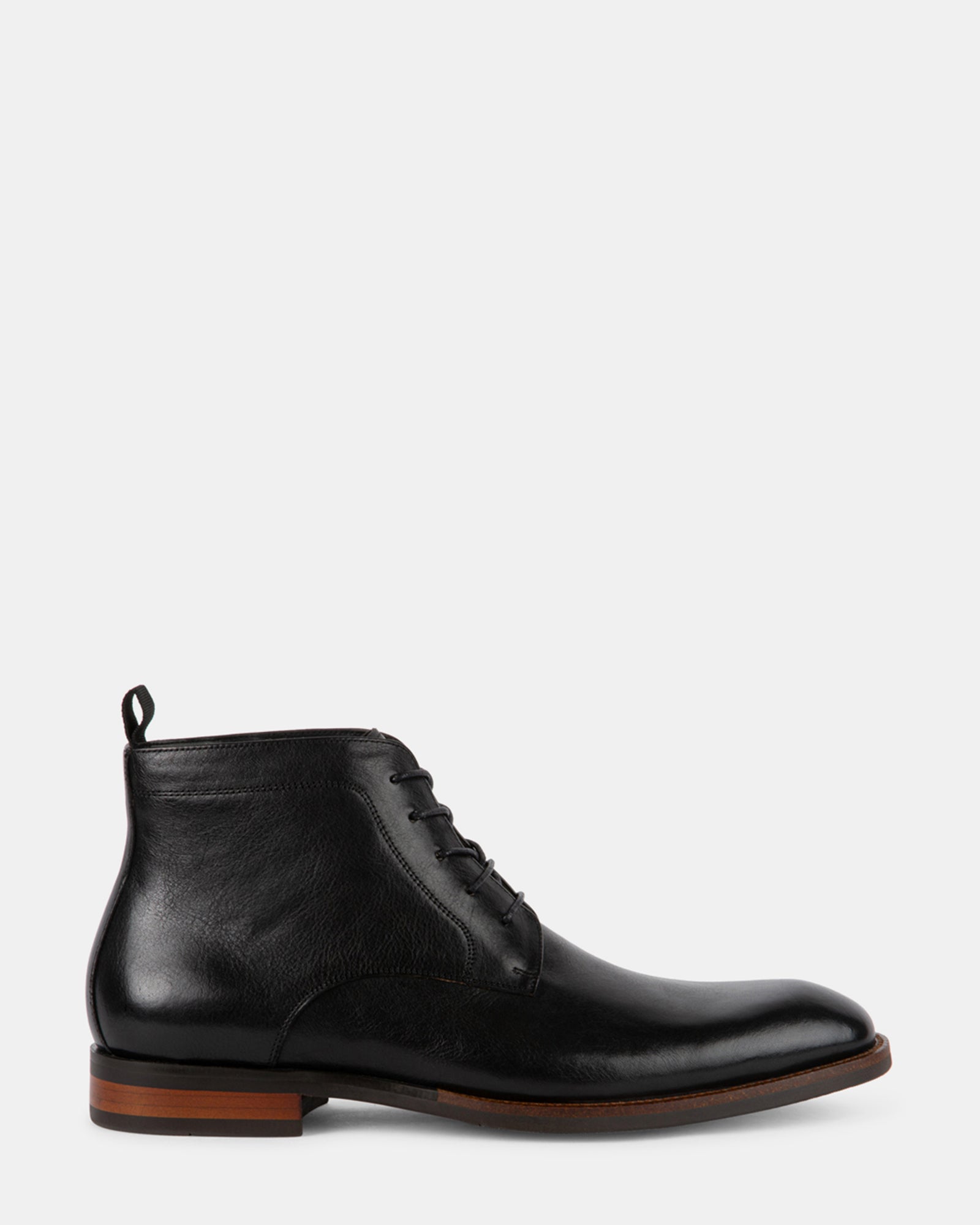 MADRIGO Black Leather Lace Up Dress Shoes