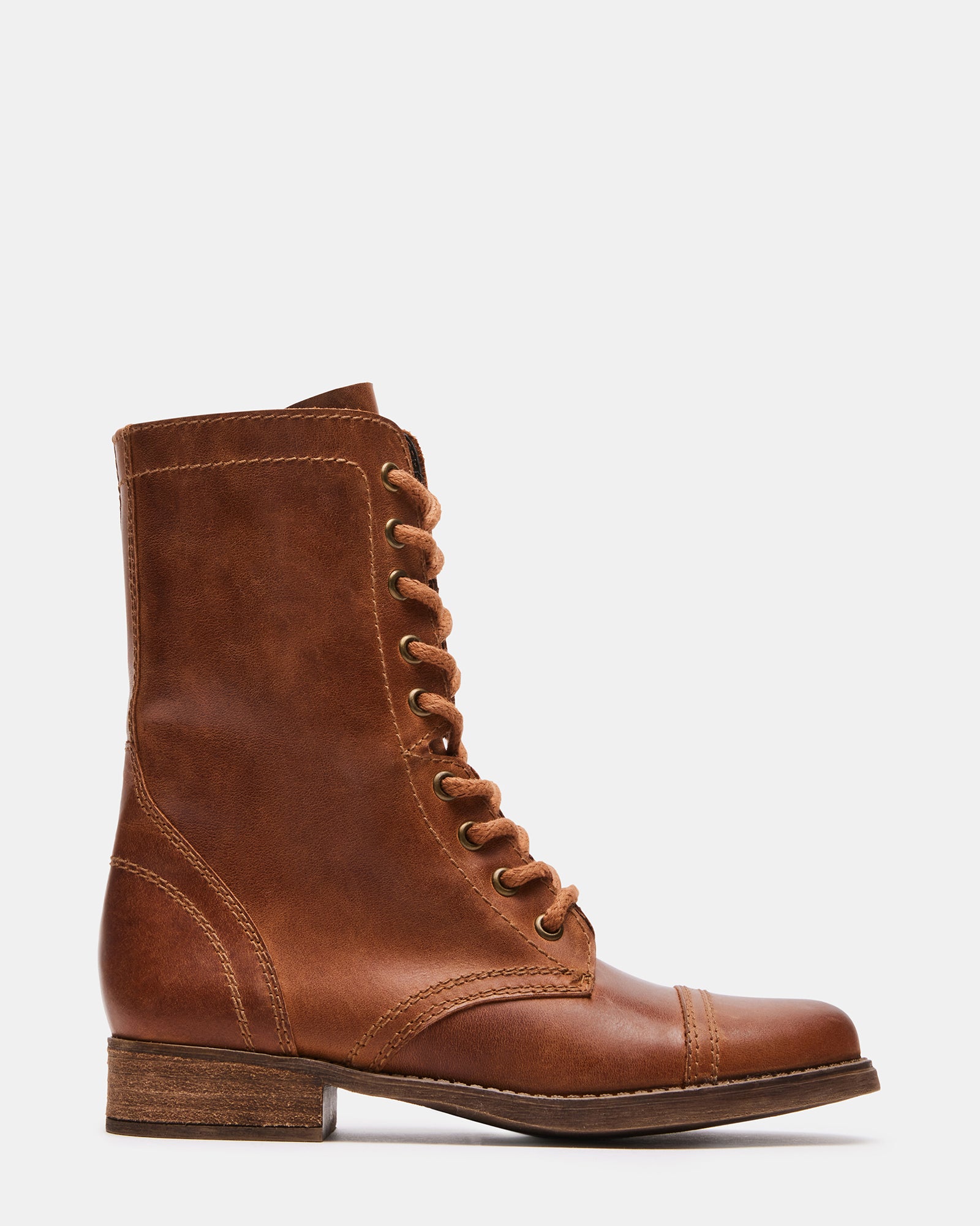 Brown Steve Madden Troopa Burgundy Steve Madden Troopa Combat Boot
