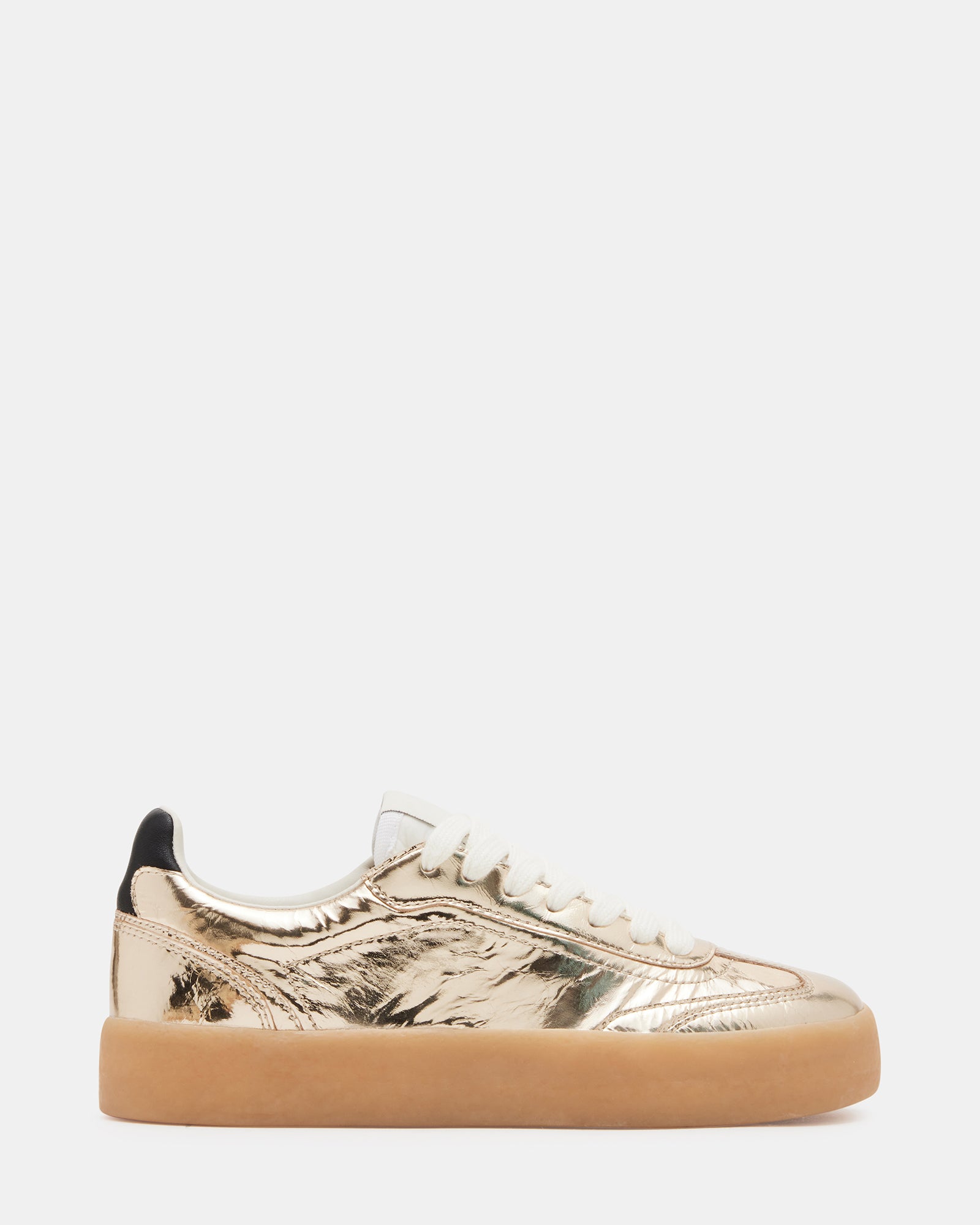Steve Madden Gold Ladies Sneakers MOMENTUM Gold Velcro Low-Top