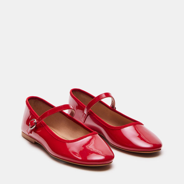 VINETTA Red Patent Ballet Flats | Women’s Designer Flats – Steve