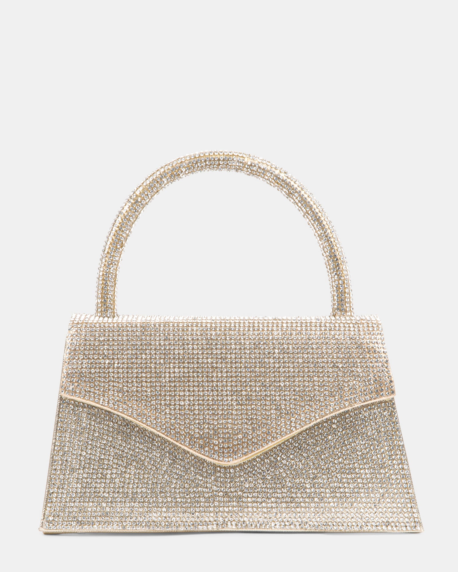 BAMINA Gold Rhinestone Clutches Evening Bags Women's Designer