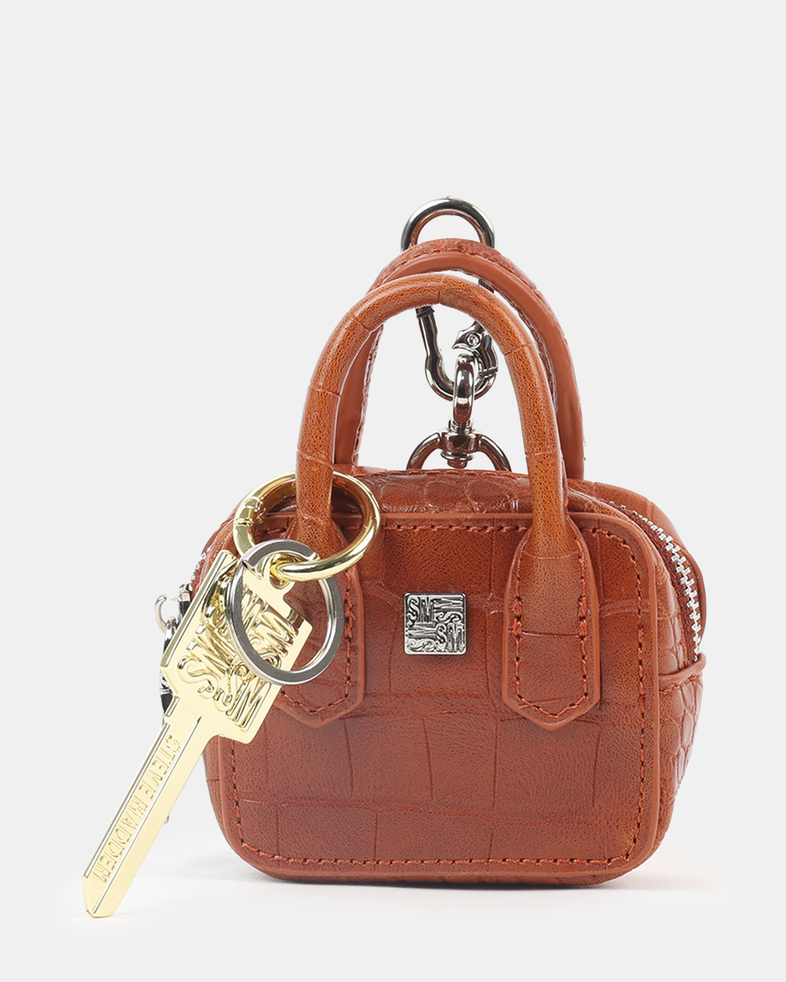 D-VOYAGE Brown Bag Charm | Women's Designer Handbags – Steve