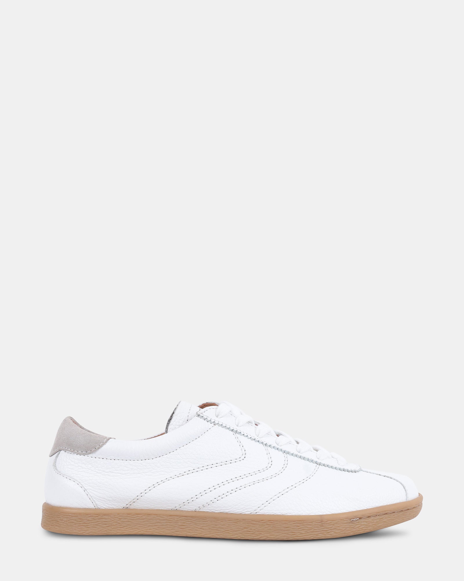 GAUNTLET White Leather Lace-Up Sneakers | Men's Designer Shoes