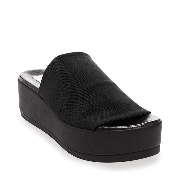 SLINKY Black Platform Slide Sandals