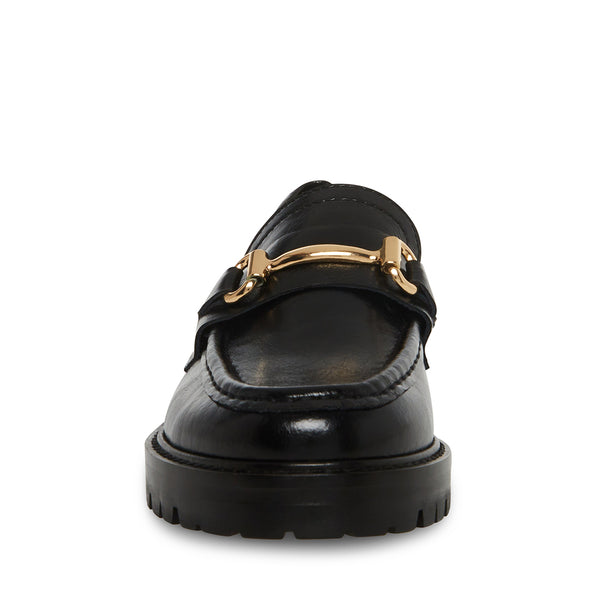 MISTOR Black Leather Women's Loafers