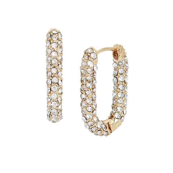 OVAL PAVE HUGGIE GOLD - Jewelry - Steve Madden Canada
