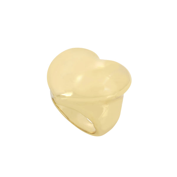 PUFF HEART RING GOLD - Jewelry - Steve Madden Canada