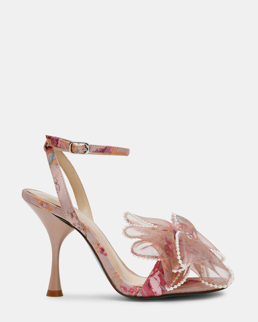 SB-FAWN Pink Multi Bow Details Heels Women's Designer Heels
