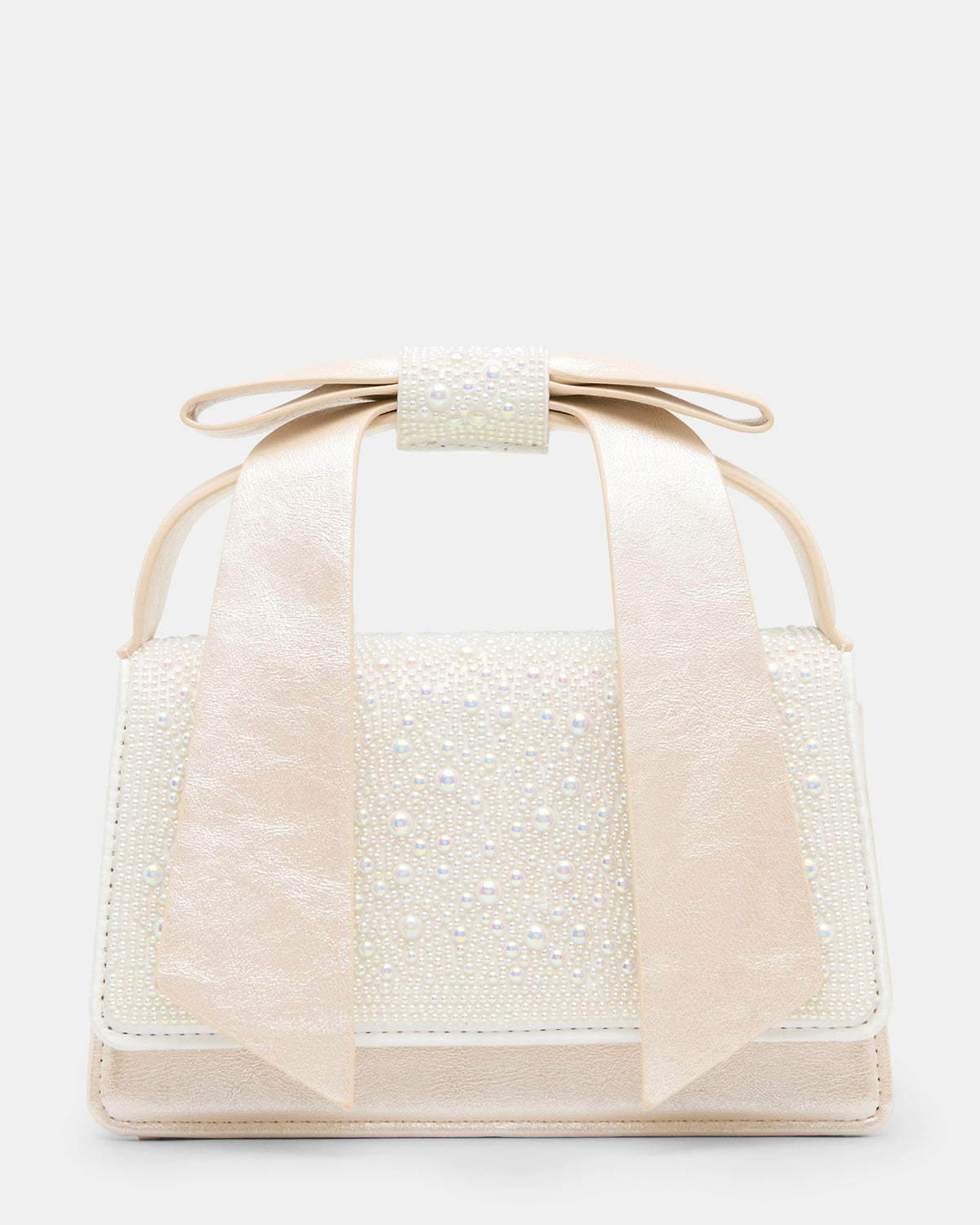 BOW FLAP MINI BAG PEARL