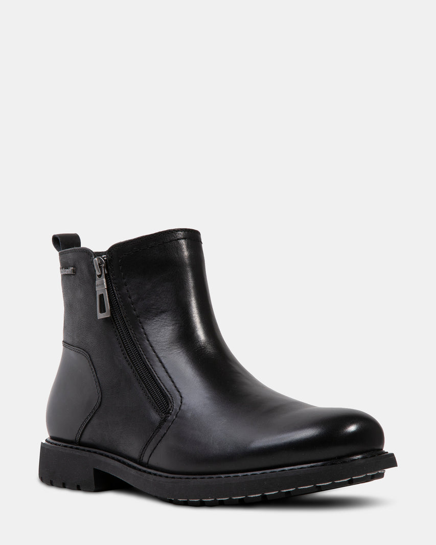 DIXON BLACK LEATHER - Men's Shoes - Steve Madden Canada