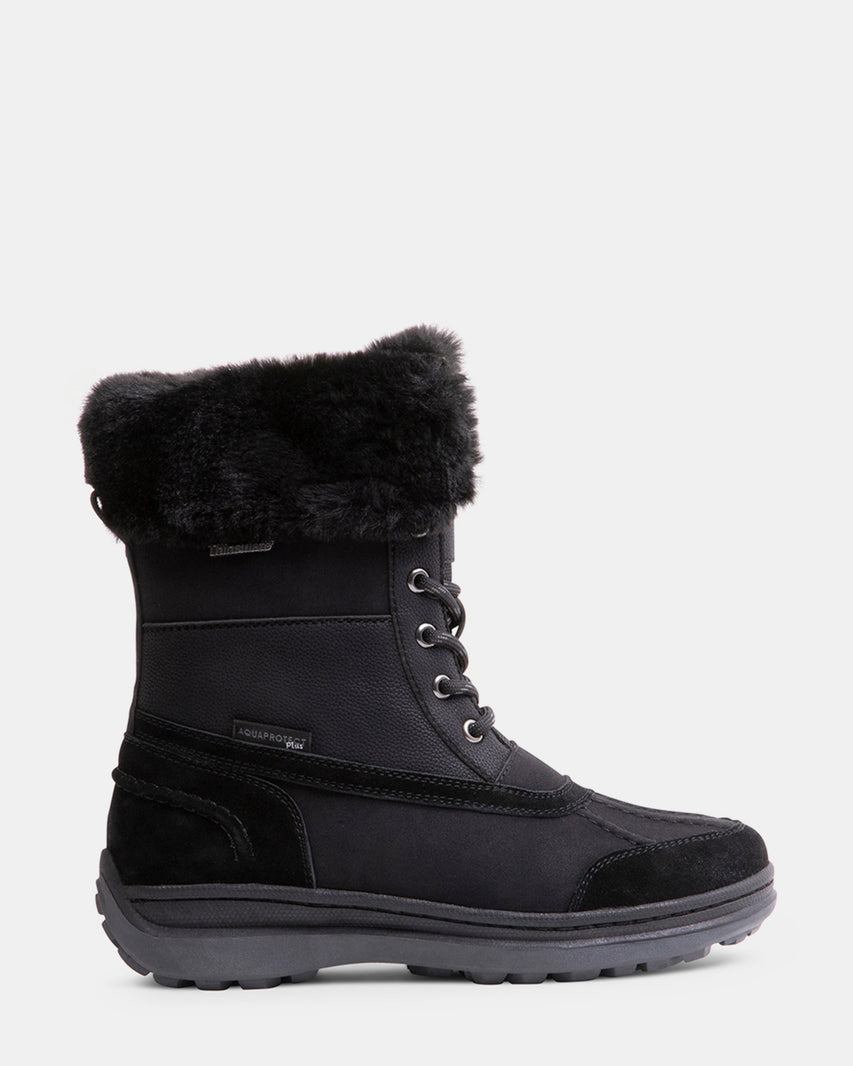 ISELOA BLACK NUBUCK - Women's Shoes - Steve Madden Canada