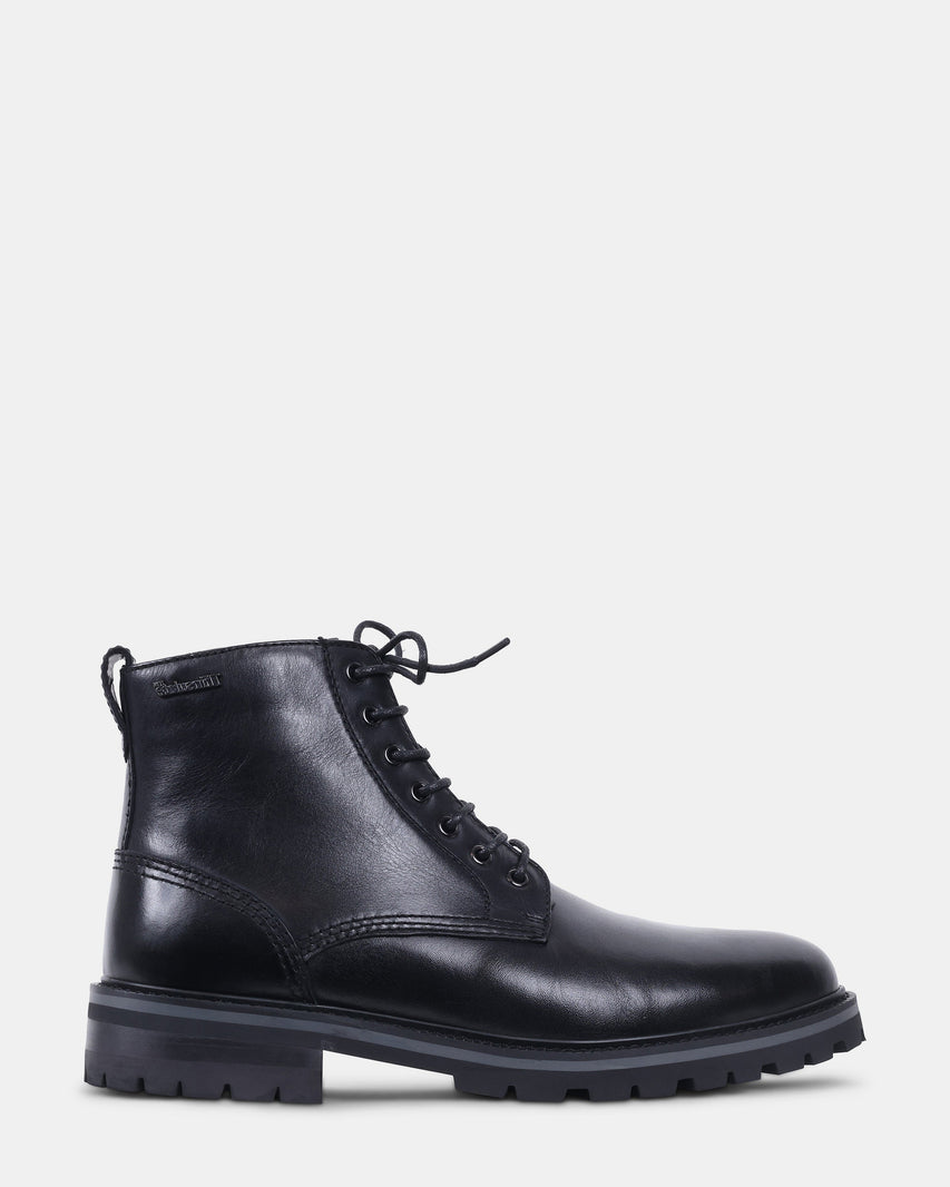 STERLING BLACK LEATHER - Men's Shoes - Steve Madden Canada
