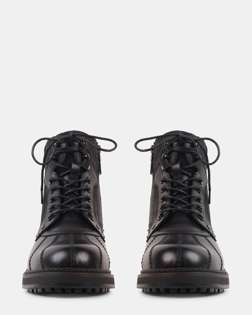 JENSEN BLACK LEATHER - Men's Shoes - Steve Madden Canada - view 3
