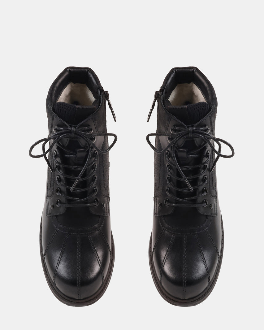 JENSEN BLACK LEATHER - Men's Shoes - Steve Madden Canada - view 5