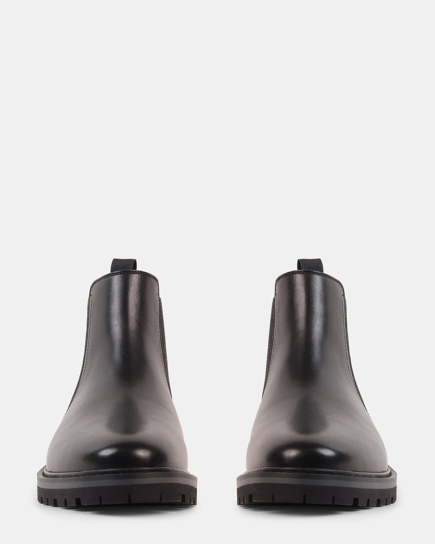 SILVIOO BLACK LEATHER - Men's Shoes - Steve Madden Canada - view 3