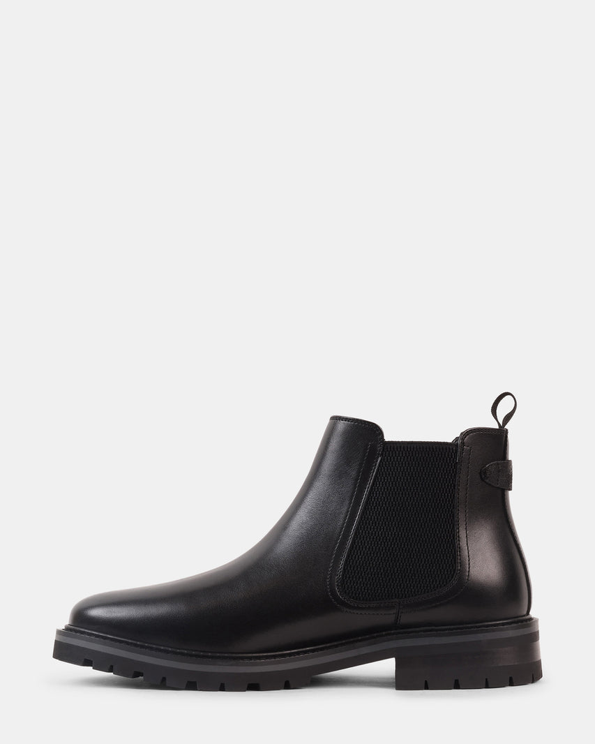 SILVIOO BLACK LEATHER - Men's Shoes - Steve Madden Canada - view 4