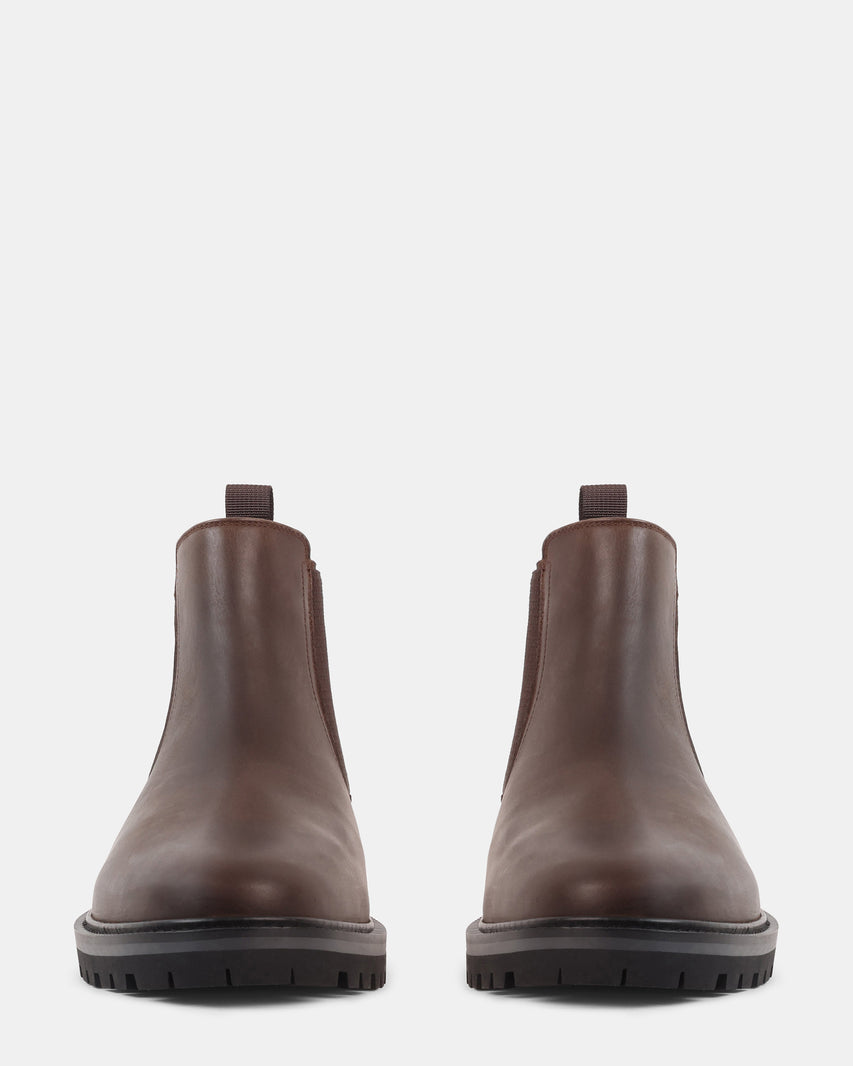 SILVIOO BROWN LEATHER - Men's Shoes - Steve Madden Canada - view 3