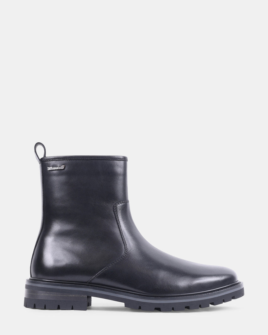 SEANN BLACK LEATHER - Men's Shoes - Steve Madden Canada