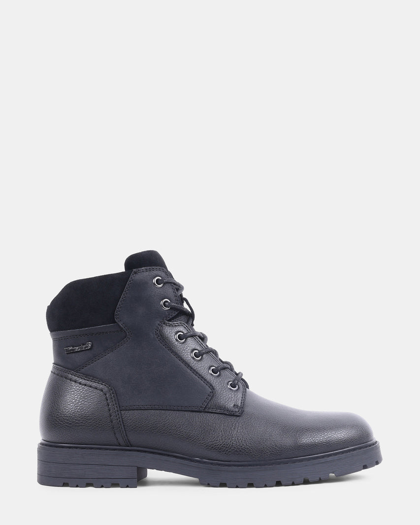 NALDO BLACK LEATHER - Men's Shoes - Steve Madden Canada