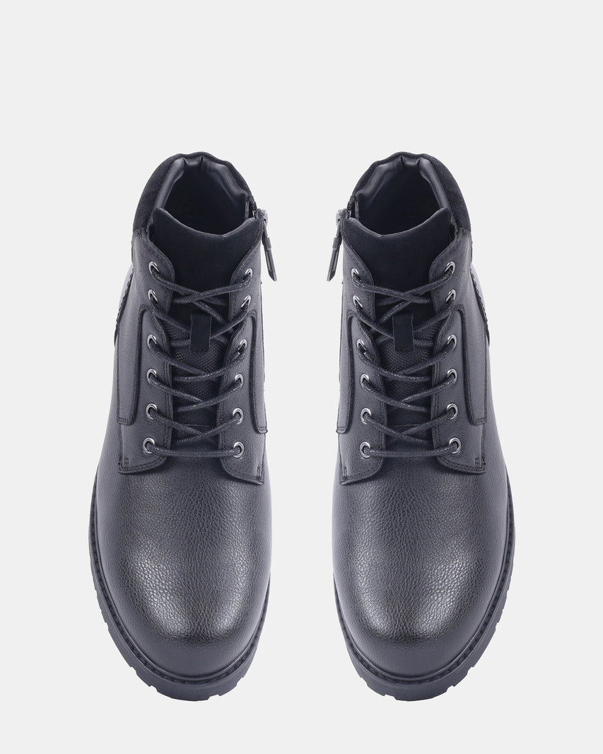 NALDO BLACK LEATHER - Men's Shoes - Steve Madden Canada - view 6
