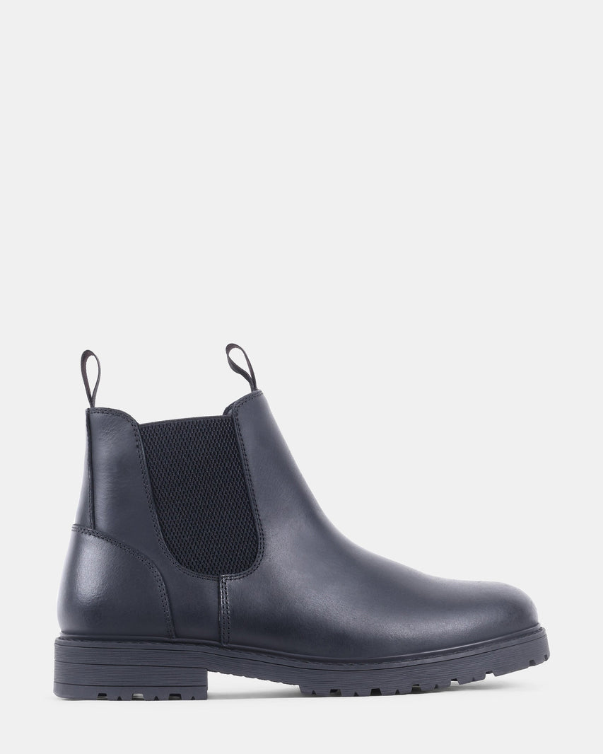 NICKYL BLACK LEATHER - Men's Shoes - Steve Madden Canada