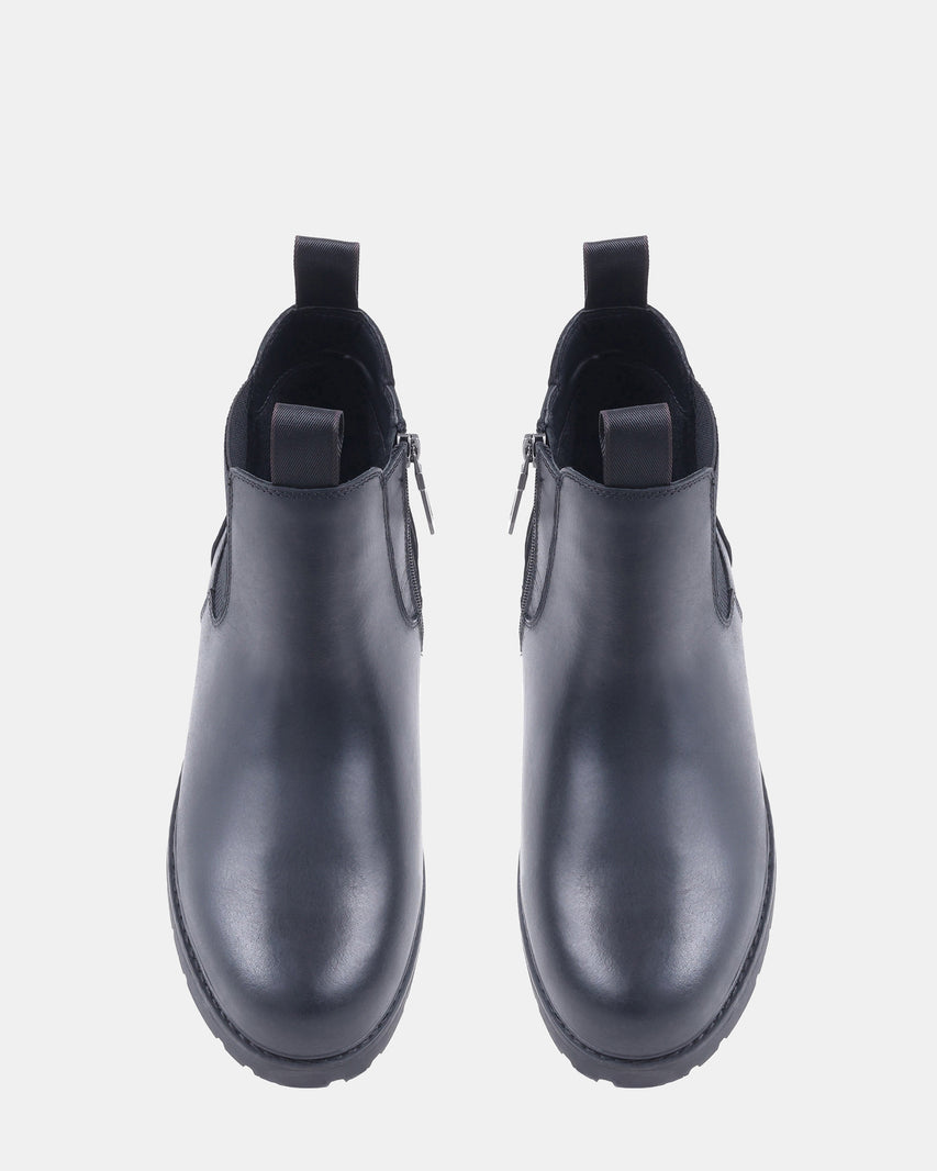 NICKYL BLACK LEATHER - Men's Shoes - Steve Madden Canada - view 6