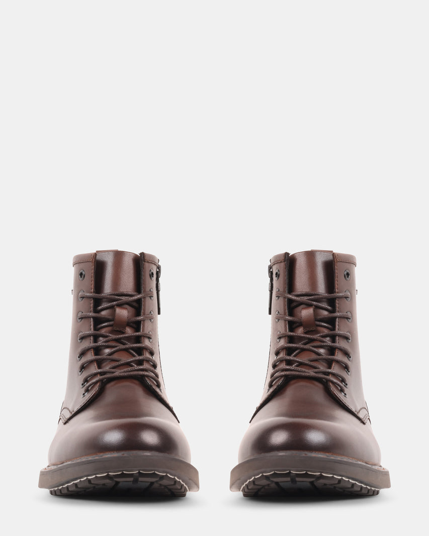 DRACAR BROWN LEATHER - Men's Shoes - Steve Madden Canada - view 3