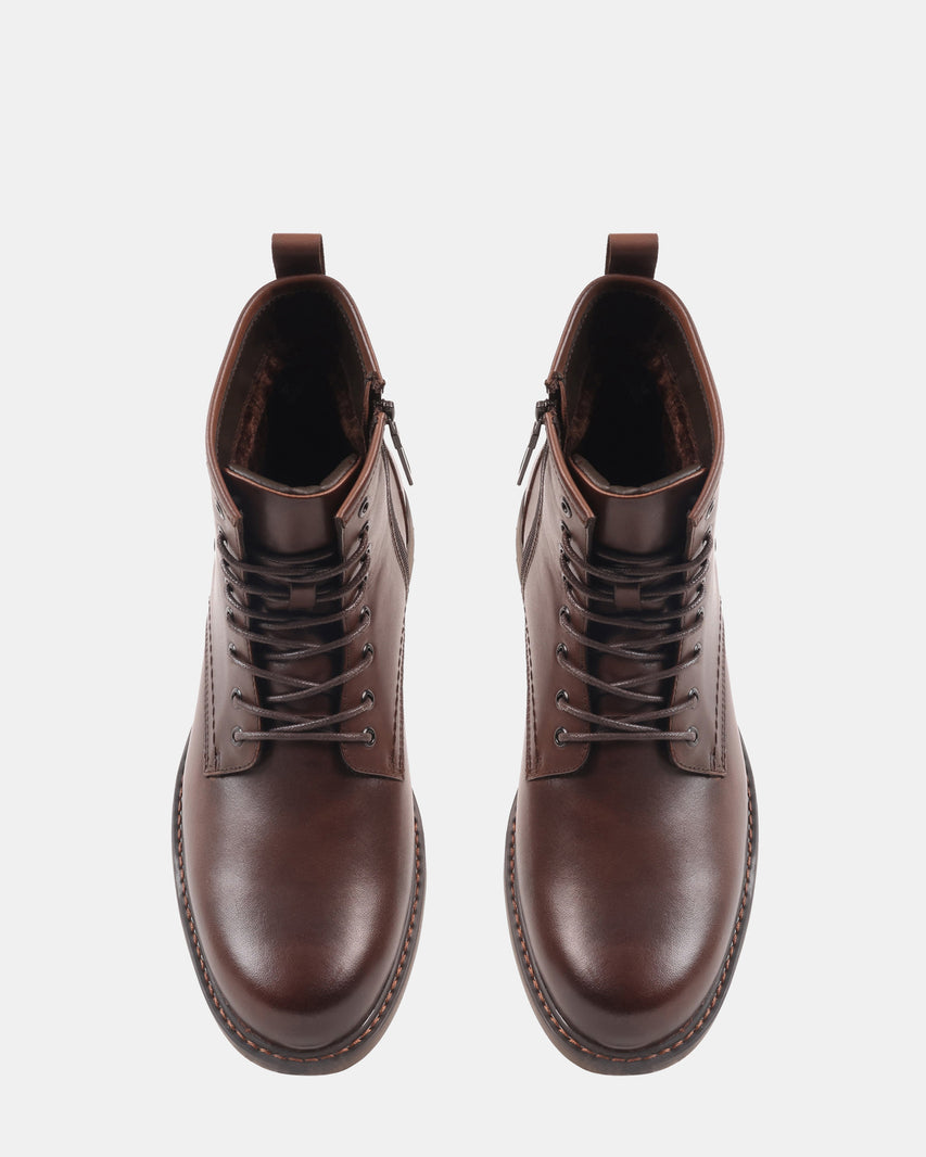 DRACAR BROWN LEATHER - Men's Shoes - Steve Madden Canada - view 6