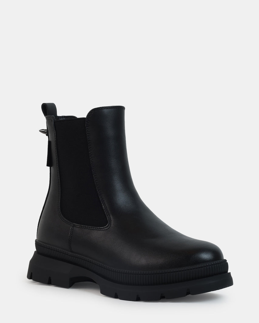 NOELENE BLACK LEATHER - Women's Shoes - Steve Madden Canada - view 2