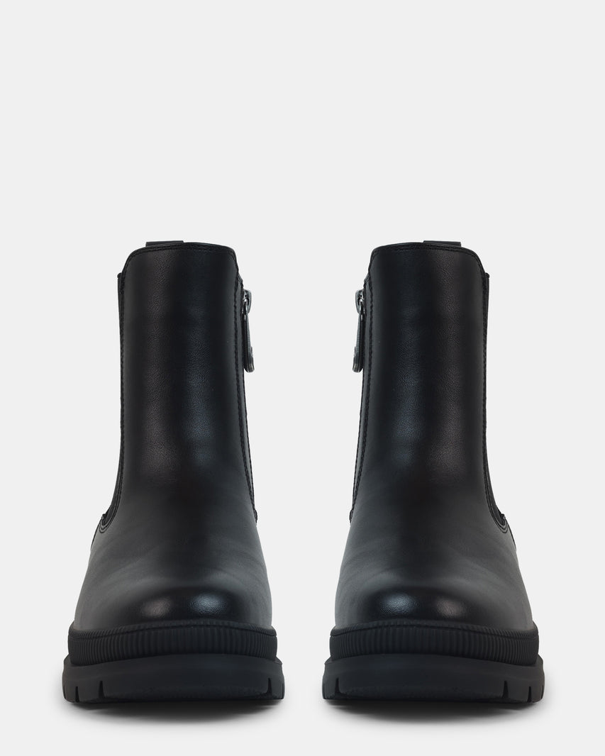 NOELENE BLACK LEATHER - Women's Shoes - Steve Madden Canada - view 3