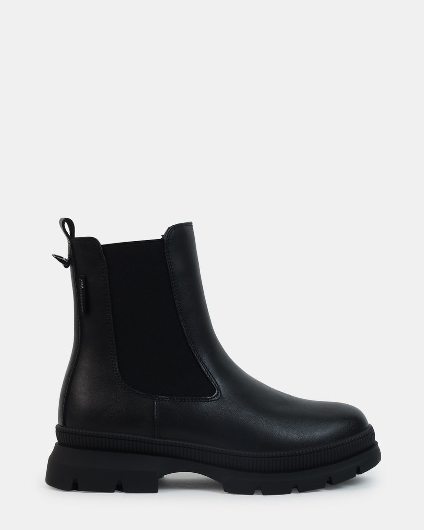 NOELENE BLACK LEATHER - Women's Shoes - Steve Madden Canada