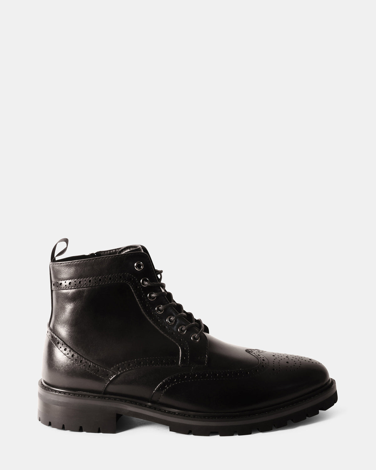 SANTOS BLACK LEATHER - Men's Shoes - Steve Madden Canada