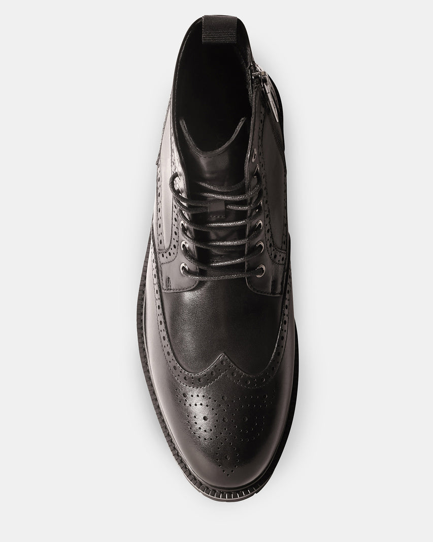 SANTOS BLACK LEATHER - Men's Shoes - Steve Madden Canada - view 6